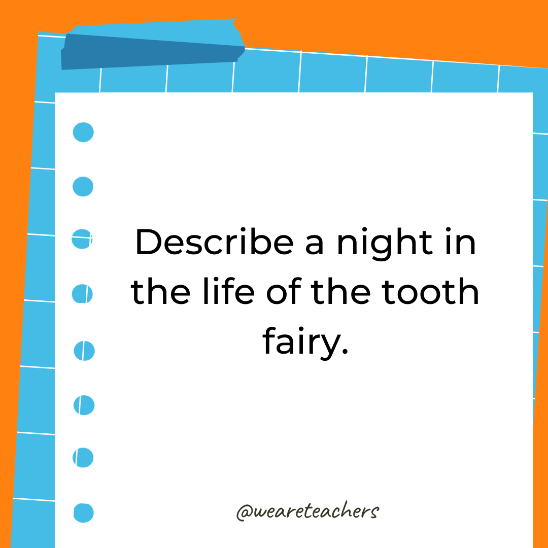 Describe a night in the life of the tooth fairy.