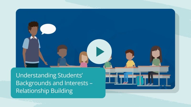 Screenshot of an Avanti video about building positive relationships with students