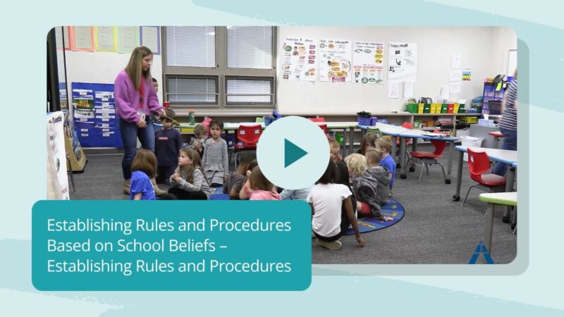 Screenshot of the Avanti video about establishing classroom rules and expectations