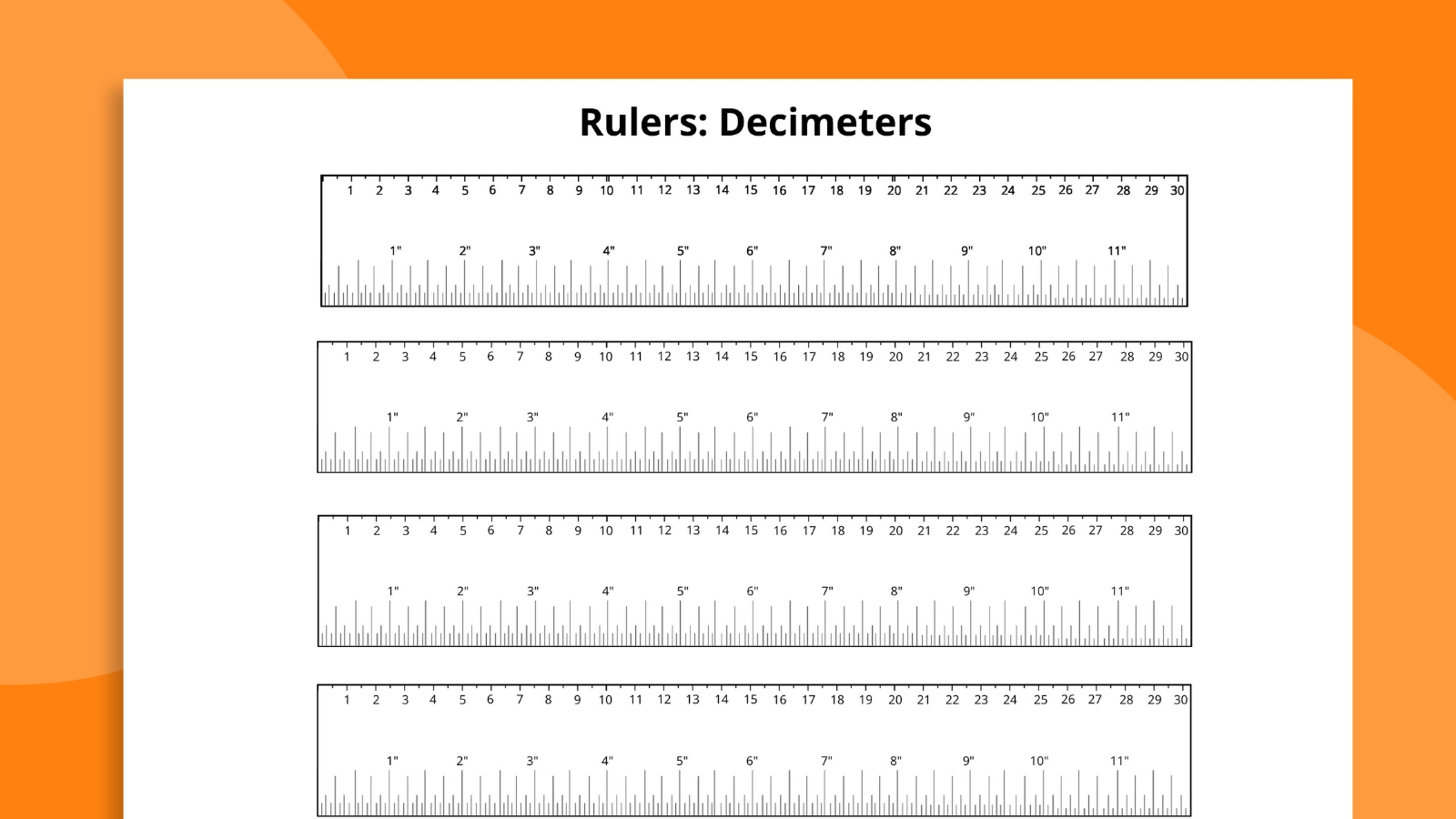 Centimeters and Decimeters