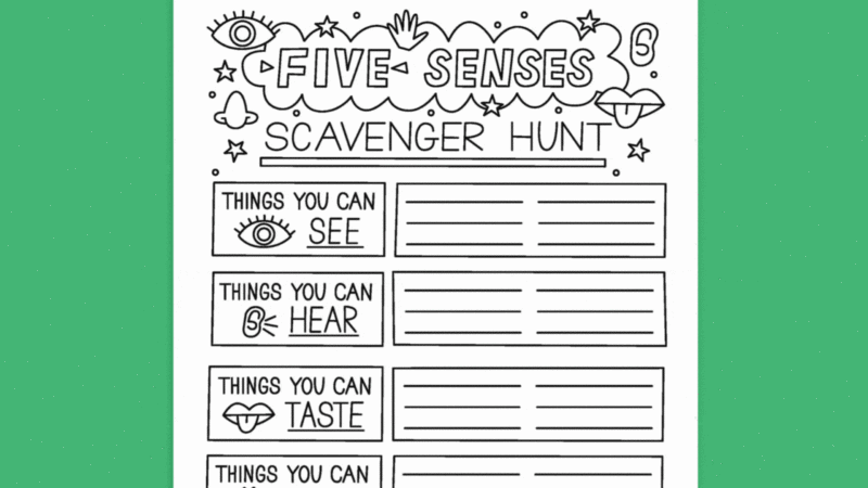 Rotating series of free printable scavenger hunt pages