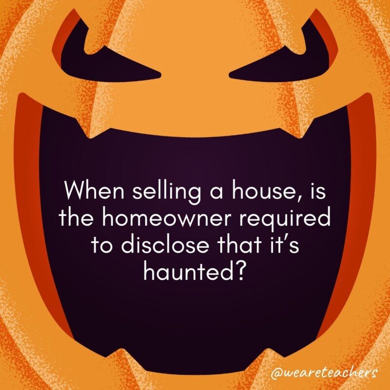 When selling a house, is the homeowner required to disclose that it’s haunted?