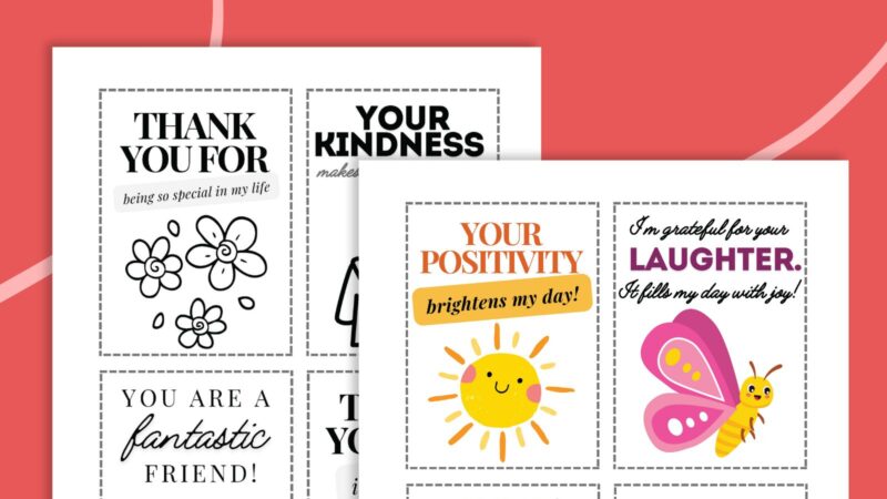 Gratitude Jar printable activity