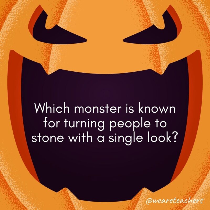 Which monster is known for turning people to stone with a single look?