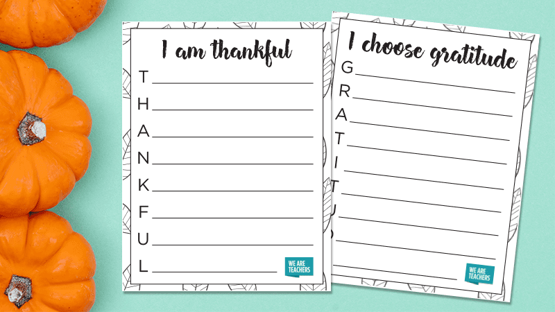 Free Printable Thanksgiving Acrositc Templates