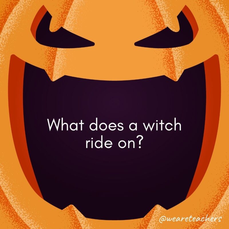 What does a witch ride on?