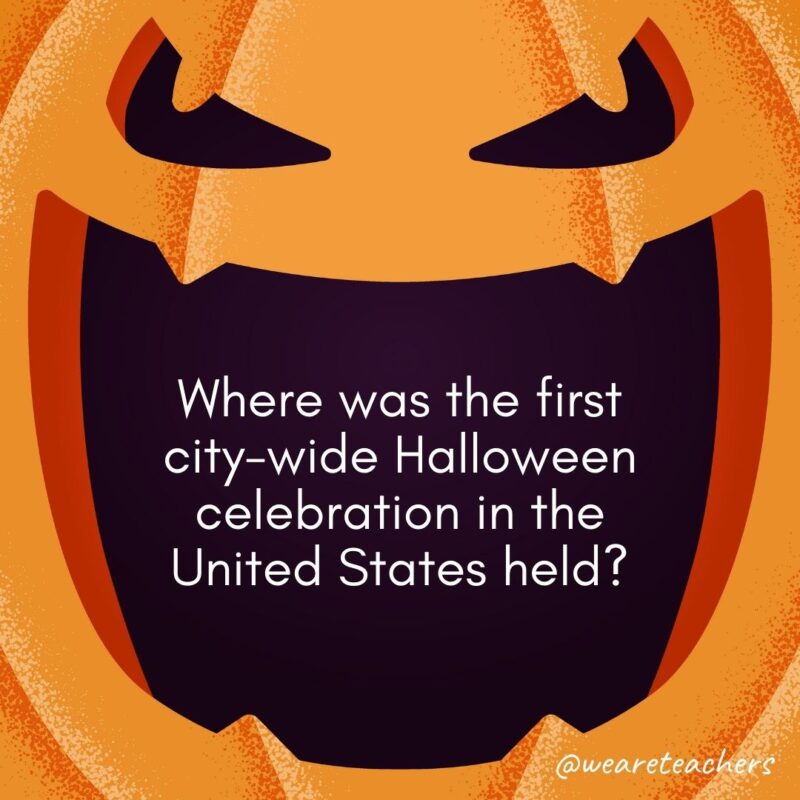 Where was the first city-wide Halloween celebration in the United States held?