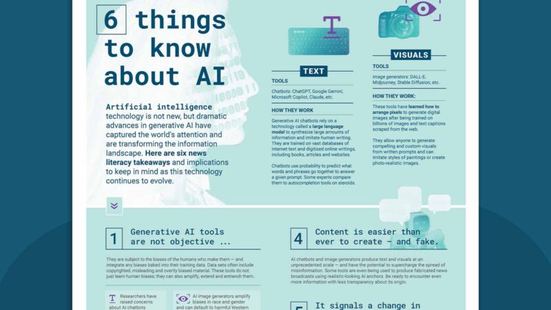 Flat lay of AI infographic