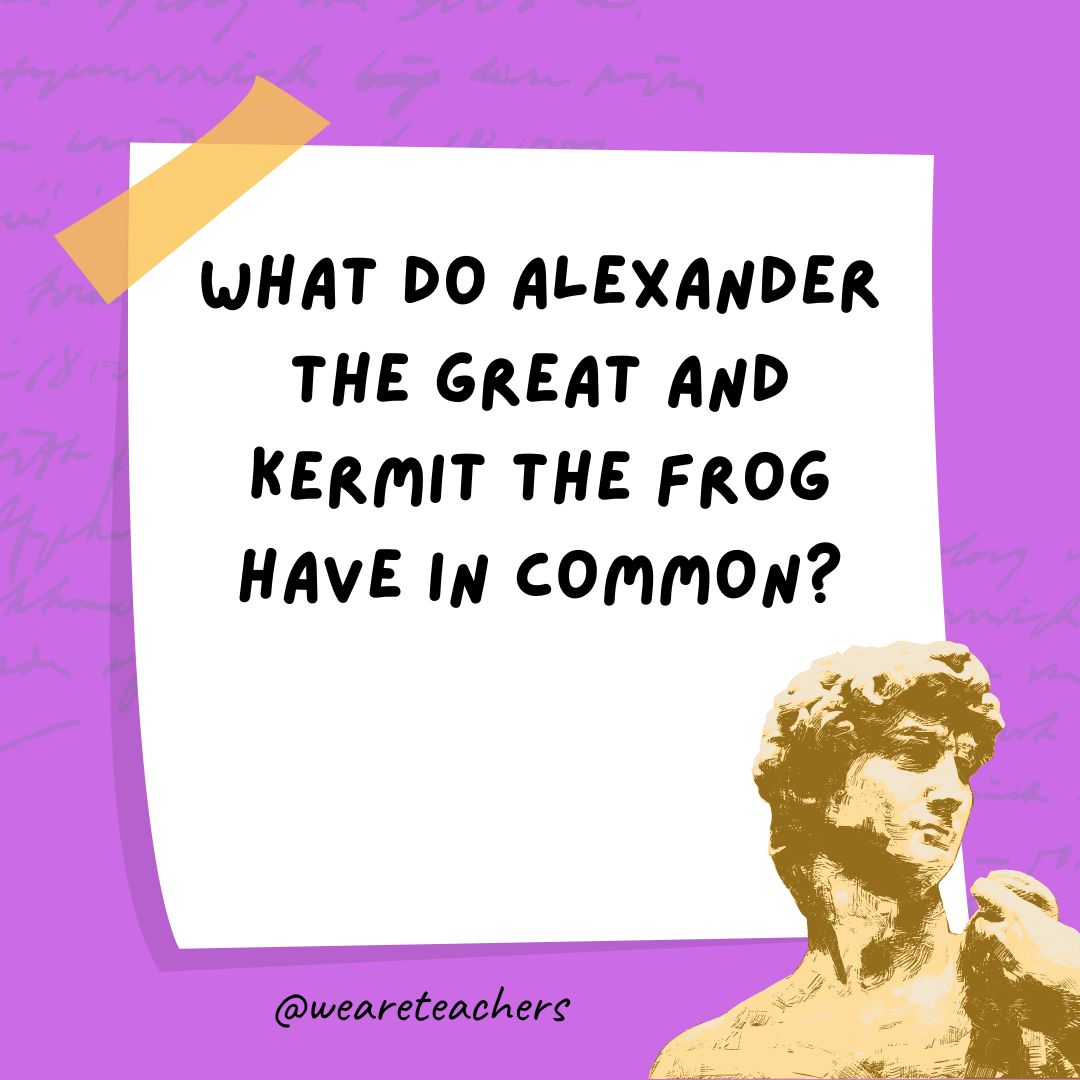 What do Alexander the Great and Kermit the Frog have in common?