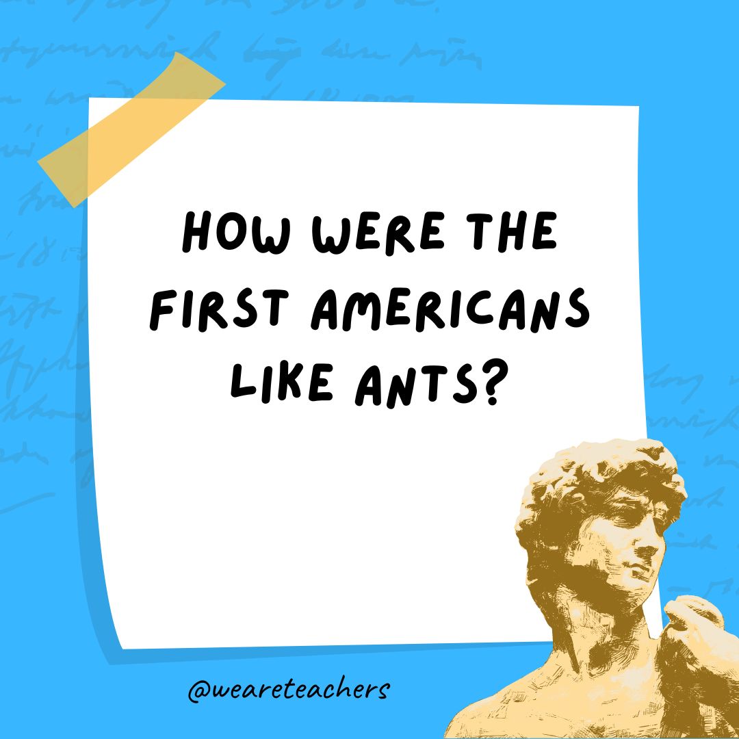 How are the first Americans like ants?