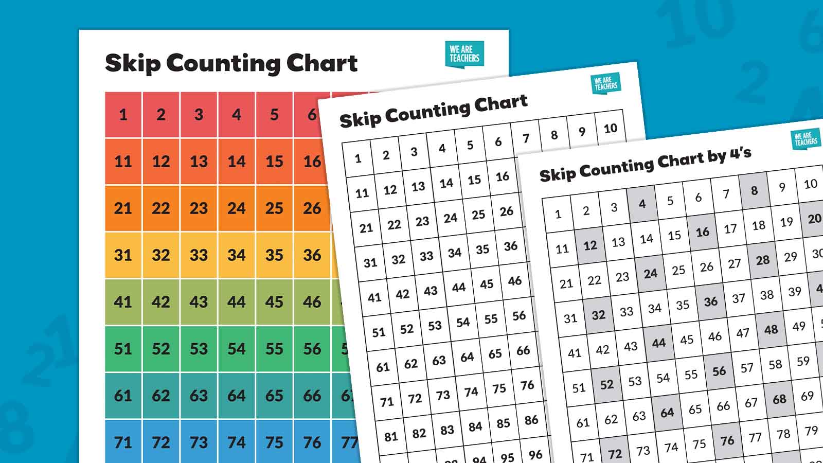 Get your free printable Skip-Counting Chart bundle!