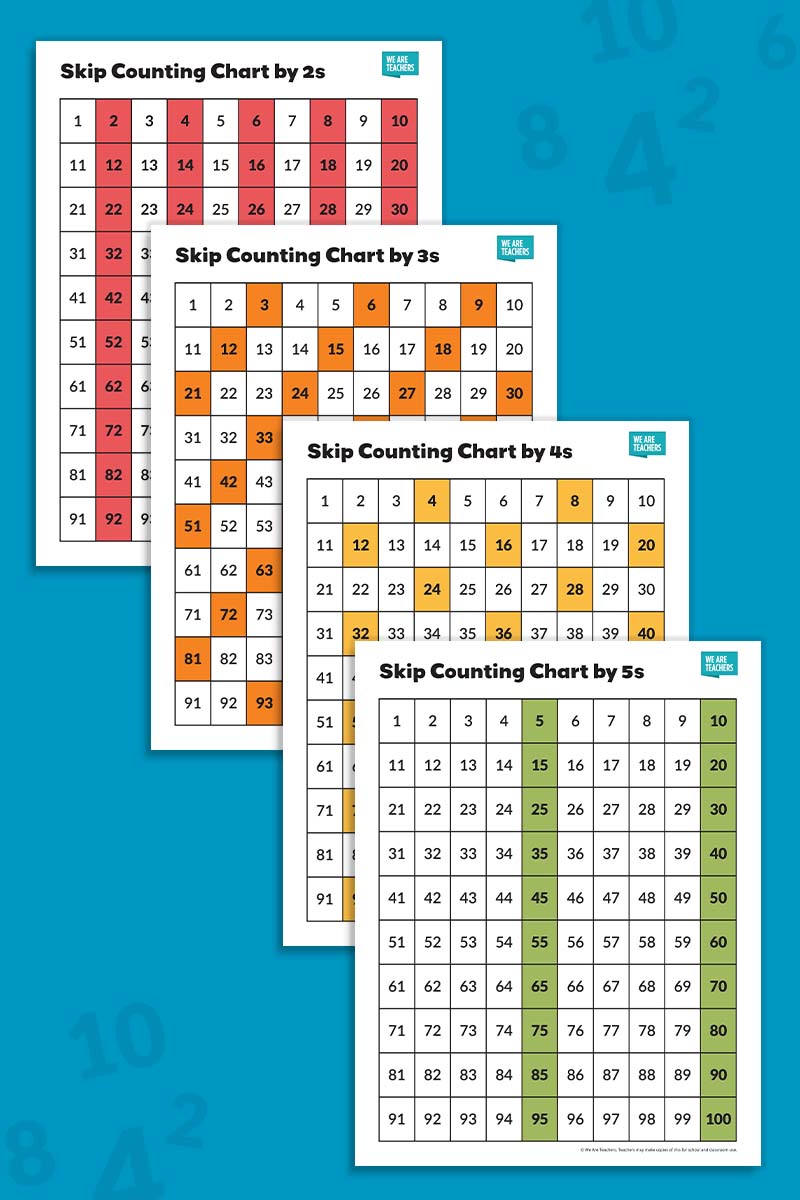 Skip-Counting Charts (Color)