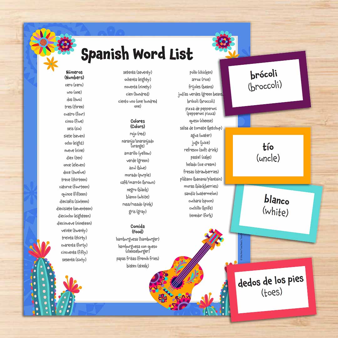 Spanish Vocabulary Words