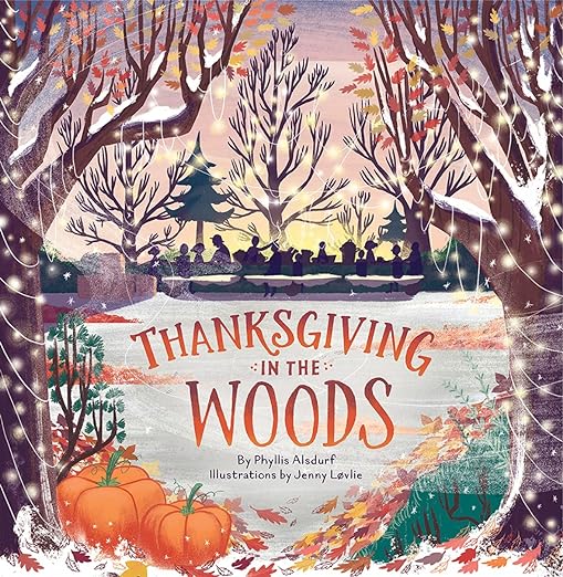 Thanksgiving in the woods book cover 