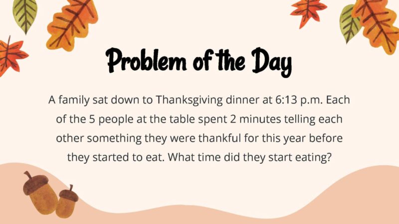 thanksgiving math problem for thanksgiving activities 