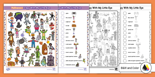 Halloween I Spy activity twinkl