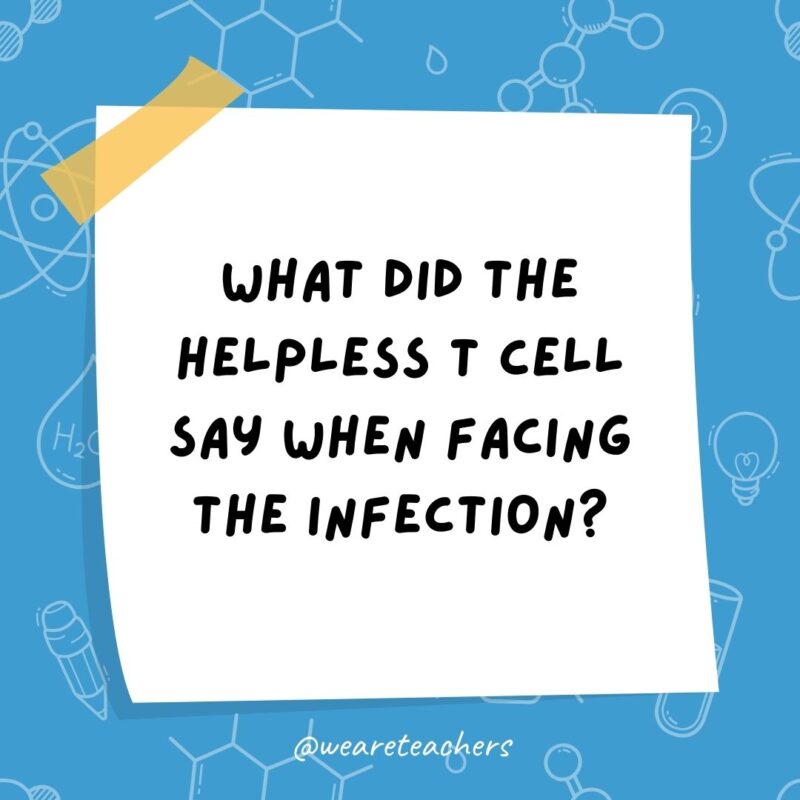 What did the helpless T cell say when facing the infection? Is there antibody out there?