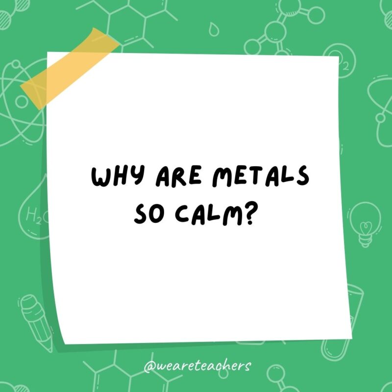 Why are metals so calm?