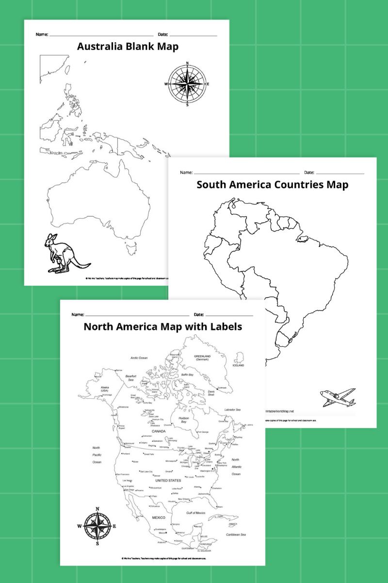 Individual Continent Maps