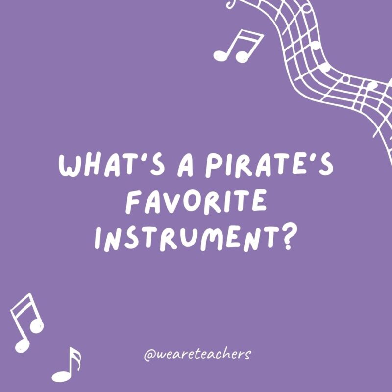 What's a pirate's favorite instrument? The guit-arrr!