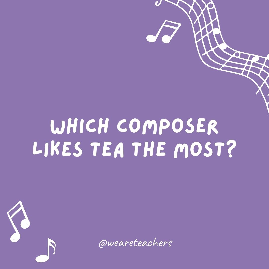 Which composer likes tea the most? 
