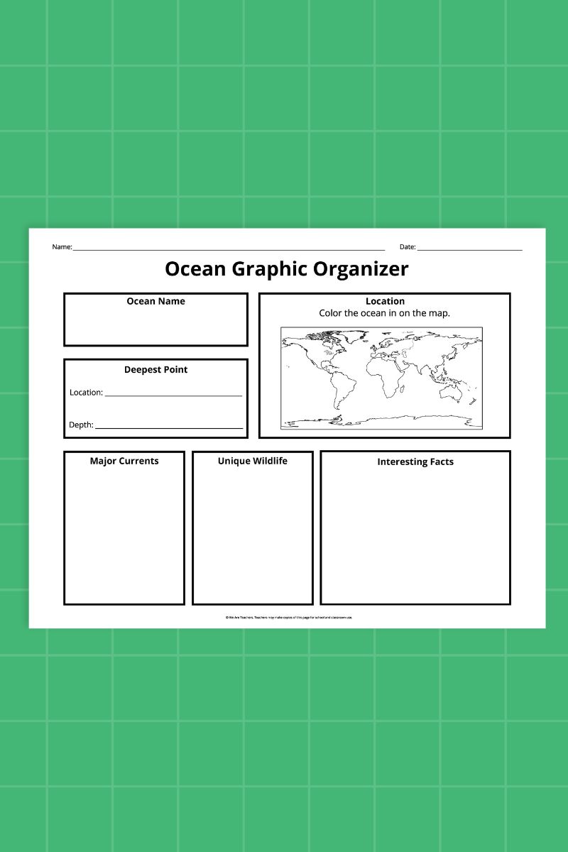 Individual Ocean Graphic Organizer