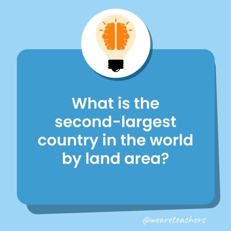 What is the second-largest country in the world by land area?