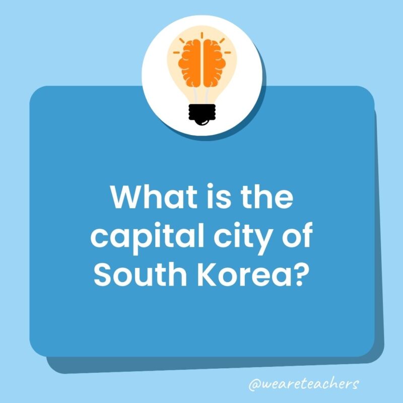 What is the capital city of South Korea?- trivia questions for kids