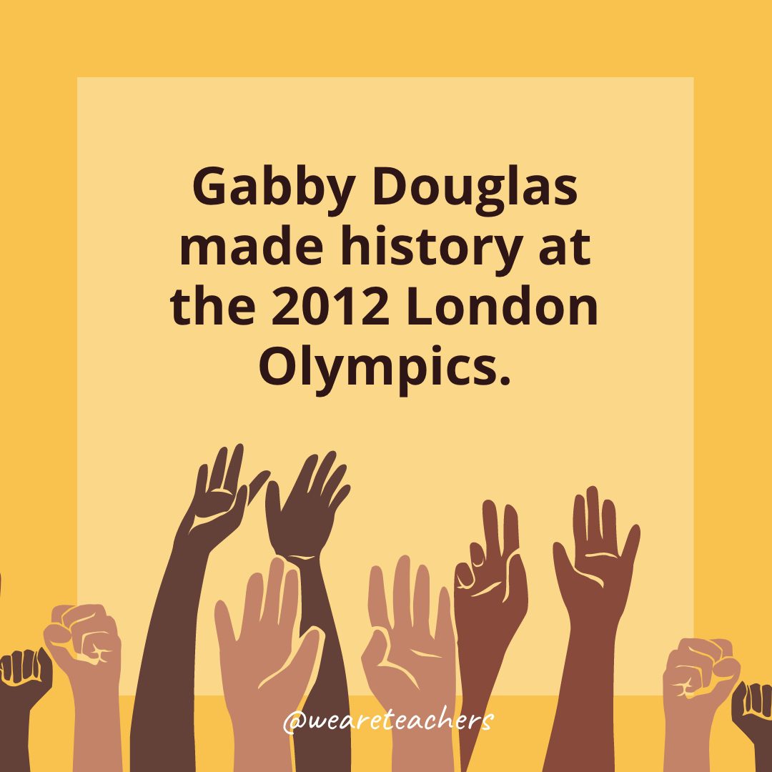 Gabby Douglas made history at the 2012 London Olympics. 