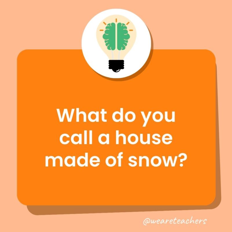 What do you call a house made of snow?