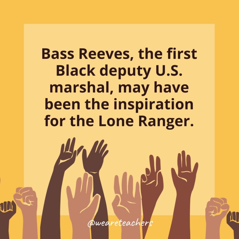 Bass Reeves, the first Black deputy U.S. marshal, may have been the inspiration for the Lone Ranger.