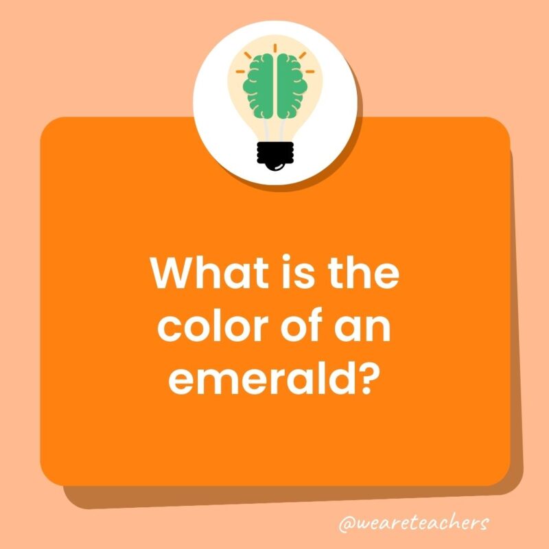 What is the color of an emerald?