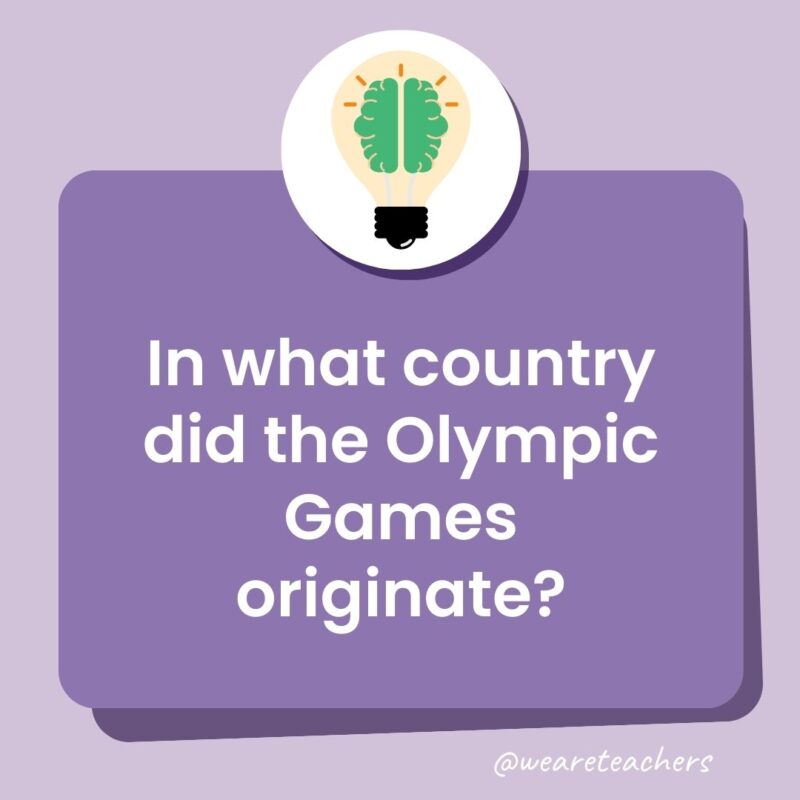 In what country did the Olympic Games originate?