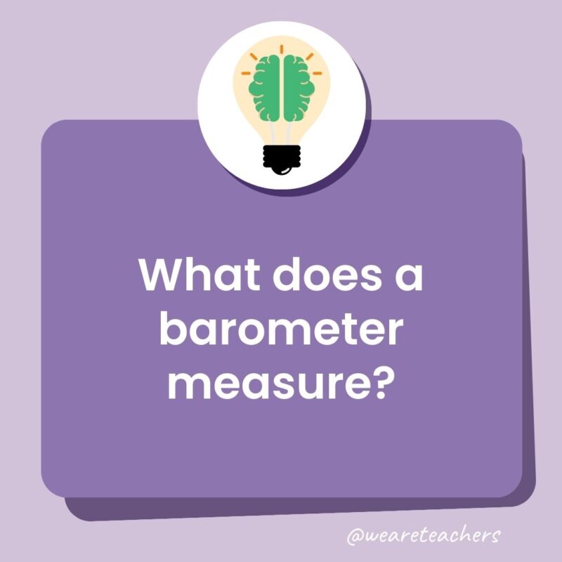 What does a barometer measure?