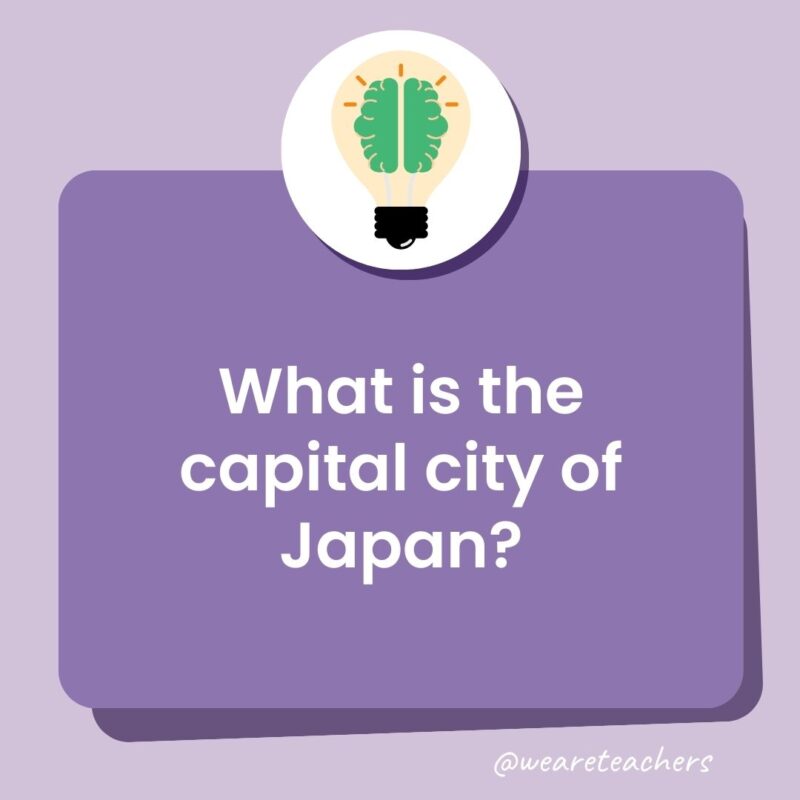 What is the capital city of Japan?