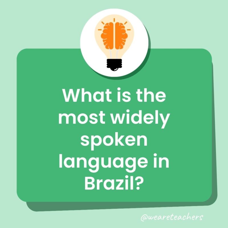 Trivia questions for kids: What is the most widely spoken language in Brazil?