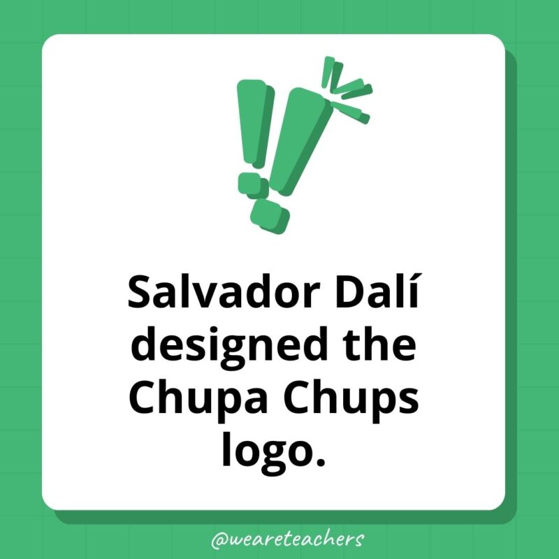 Salvador Dalí designed the Chupa Chups logo. 