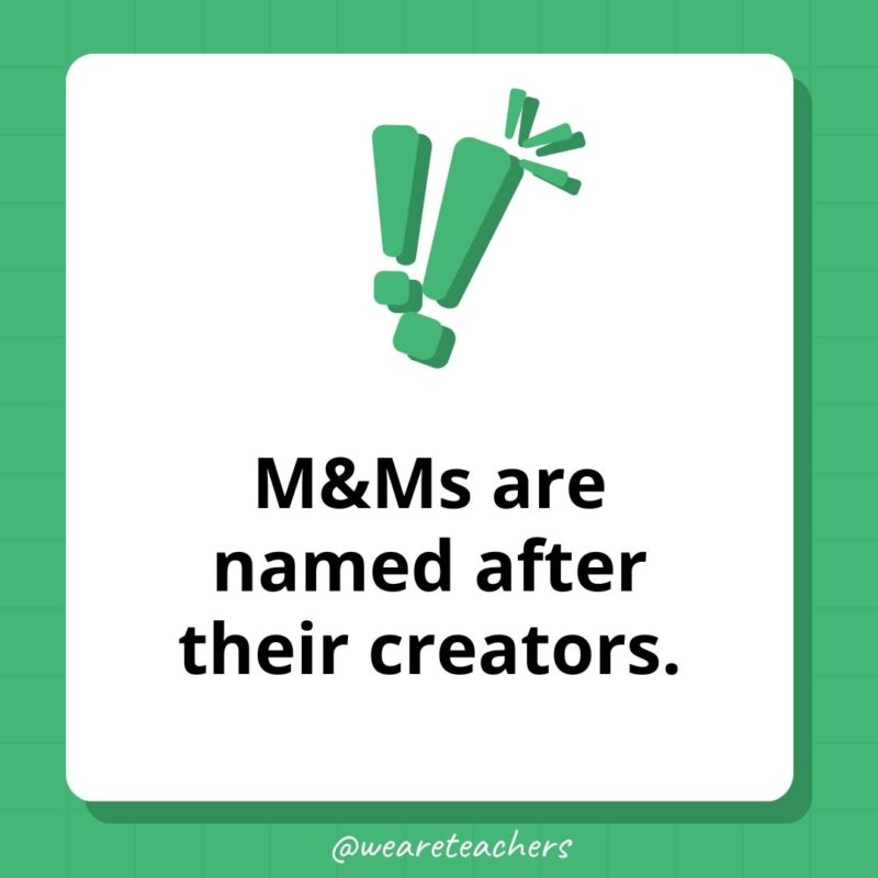 M&Ms are named after their creators.- weird fun facts