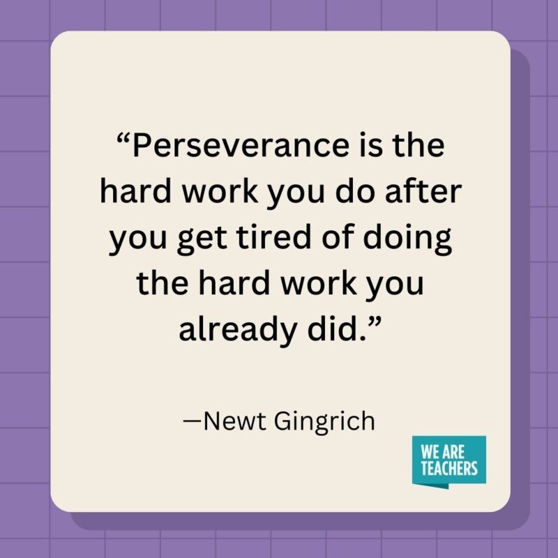 Perseverance is the hard work you do after you get tired of doing the hard work you already did.- inspirational quotes