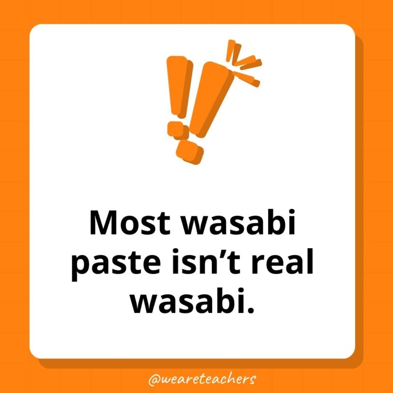 Most wasabi paste isn’t real wasabi. 