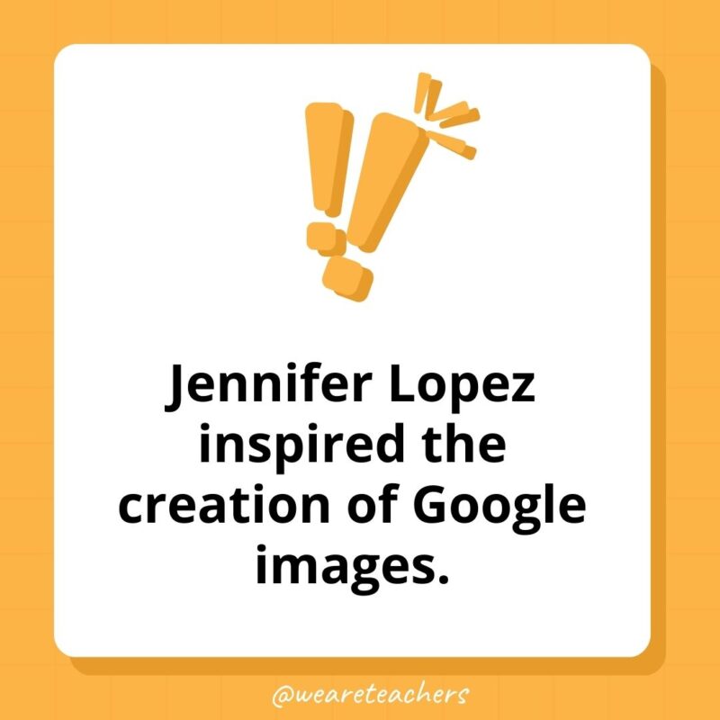 Jennifer Lopez inspired the creation of Google images.