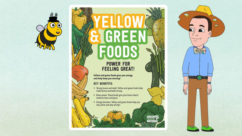 Yellow and green foods poster