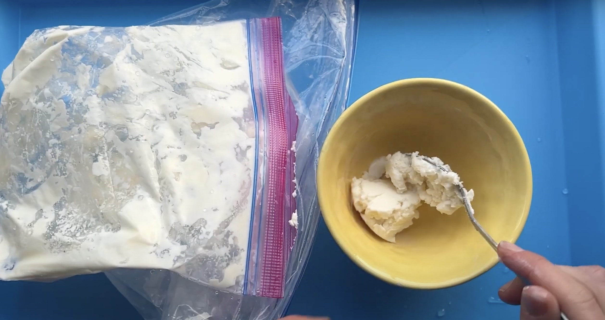 Remove the smaller baggie and try your delicious treat!- how to make ice cream in a bag